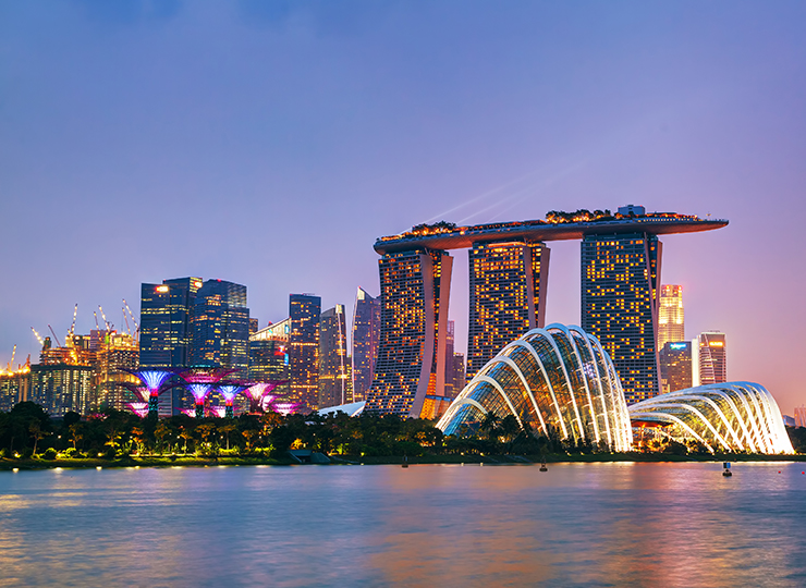 Singapore Business District Skyline